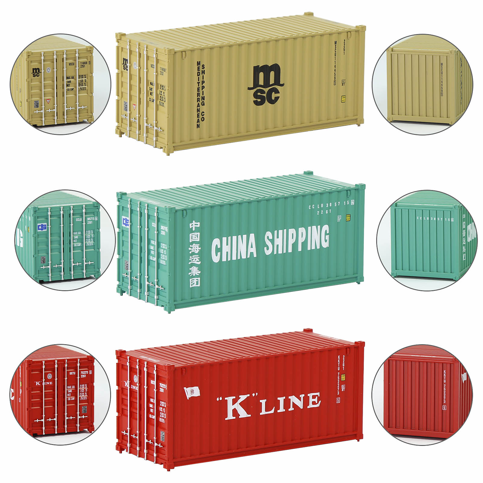 HO Scale 1:87 20ft Shipping Container 20' Cargo Box Model